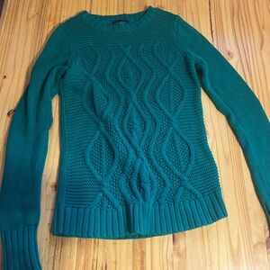 Women's Green Land’s End Cable Knit Sweater